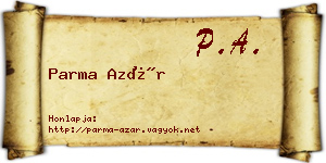 Parma Azár névjegykártya